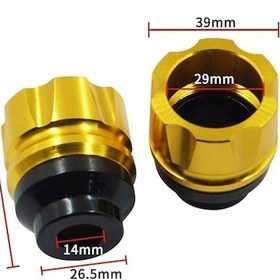 Resim Dm 2 Çift Motosiklet Modifiye Aksesuarları Düşme Önleyici Cnc Çarpışma Önleyici Ön Çatal Fincan Turuncu 