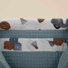 Resim Bebek Bakım Çantası - Petrol Mavisi Petek - Araçlar 