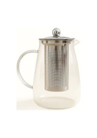 Resim 1500 Ml Cam Metal Süzgeçli Demlik Isıya Dayanıklı Detoks Sürahisi & Bitki Çayı Karafı 