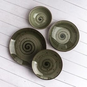 Resim Tulu Deniz Form 24 Parça 6 Kişilik Yemek Takımı R78 