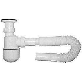 Resim Donau Taslı Körüklü Lavabo-evye Sifonu-paslanmaz Vida Ve Süzgeçli 