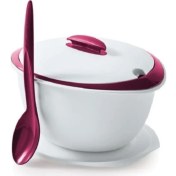 Resim Tupperware Şık Servis Mikrodalga Fırın Isıtma Tenceresi 