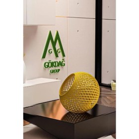 Resim Renkli Kanarya Sarı Avize Başlığı, 22 Cm, E27 Duyumlu, Takımsız Asma Aparatı 