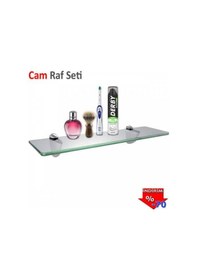 Resim Cam Raf Tekli Duvar Rafı Kaliteli Etejer Kitaplık 50X12Cm 