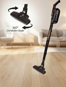 Resim FANTOM Speedy Pro Du 2100 360 Derece Dönebilen Başlıklı Dikey Süpürge Siyah 