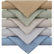 Resim Prosperlink 5'li Yumuşak Emici Gazlı Bebek Havlusu - Banyo Ve Besleme İçin Mavi 