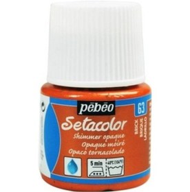 Resim Pebeo Setacolor Shimmer Pırıltılı Opak Kumaş Boyası 63 Brıck 