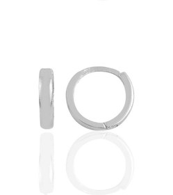 Resim Söğütlü Silver Gümüş Rodyumlu 10 Mm Halka Küpe Tragus Piercing Helix Kıkırdak Kü 