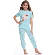 Resim Ümkem Kısa Kollu Dondurma Desenli Pijama Takımı 6-10 Yaş 