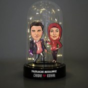 Resim Seni Asla Bırakmam Karikatürlü Işıklı Fanus Biblo 