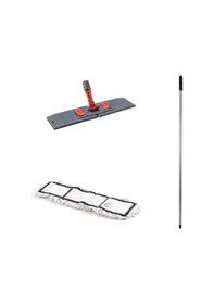 Resim Cod-Ex Tablet Palet Nemli Yedek Mop Takımı Seti Nemli Mop 40 CM + Katlanır Aparat + Metal Vidalı Sap 