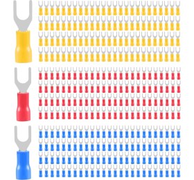 Resim Solar Sanc 300 Pcs 22-16 16-14 12-10 Awg Yalıtılmış Çatal Spade U Tipi Tel Konektörü Elektrik Kıç Terminali (Yurt Dışından) 