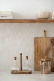 Resim Dekorzdükkan Akasya Standlı Yağdanlık Seti 