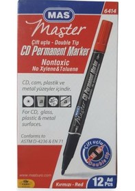 Resim Mas Asetat Kalem Cd Marker Çift Uç Kırmızı 10 Lu Paket Diğer 