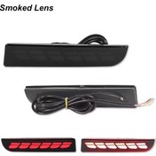 Resim Mitsubishi Lancer Outlander Evolution X İçin Kırmızı Led Arka Tampon Reflektör Smoked Lens D Smoked Lens D 
