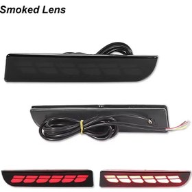 Resim Mitsubishi Lancer Outlander Evolution X İçin Kırmızı Led Arka Tampon Reflektör Smoked Lens D Smoked Lens D 
