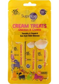 Resim Supreme Cat Sıvı Kedi Ödül Maması Tavuklu & Peynirli 4x14 Gr 
