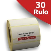 Resim Kalite Barkod 75X30 Termal Etiket | 30 Rulo Barkod Etiketi 