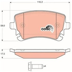 Resim Vw Caravelle T6 Arka Fren Balatasi 2016-2024 Trw Gdb1516 