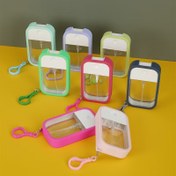 Resim 3'lü Set (Sprey Şişesi + Kılıf + Küçük Huni) Taşınabilir Seyahat Boyu Kozmetik Sprey Şişeleri, Nemlendirme ve Parfüm için İnce Sisli Seyahat Spreyi - Non-PVC Şeffaf Plastikten Üretilmiştir, Evde Kullanım için Uygun - Şık ve Dayanıklı Tasarım 