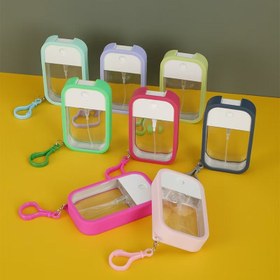 Resim 3'lü Set (Sprey Şişesi + Kılıf + Küçük Huni) Taşınabilir Seyahat Boyu Kozmetik Sprey Şişeleri, Nemlendirme ve Parfüm için İnce Sisli Seyahat Spreyi - Non-PVC Şeffaf Plastikten Üretilmiştir, Evde Kullanım için Uygun - Şık ve Dayanıklı Tasarım 