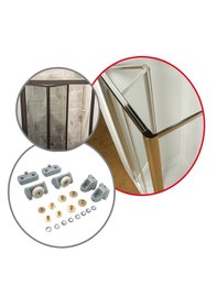 Resim Ayrıntıshop Duşakabin Katlanır Rulman Tekerleği Seti Gri 