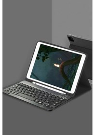 Resim Flzdgnkr Newface Samsung Galaxy X200 Tab A8 10.5 Kılıf Kc01 Smart Klavyeli Tablet Kılıfı - Siyah 