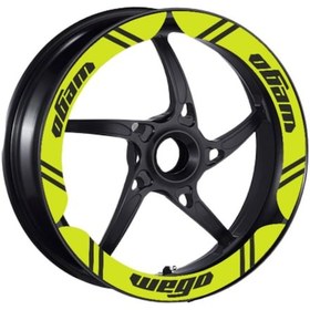 Resim Tvs Wego 110 2012-22 Uyumlu Flo Sarı Geniş Jant Şeridi 