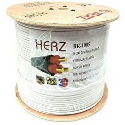 Resim Herz RG6U4 500 M Beyaz Uydu Anten Kablosu 