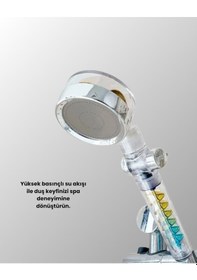 Resim Döner Pervaneli El Duşu Başlığı - Su Tasarruflu, Basınç Artırıcı, Yağmur Etkili 