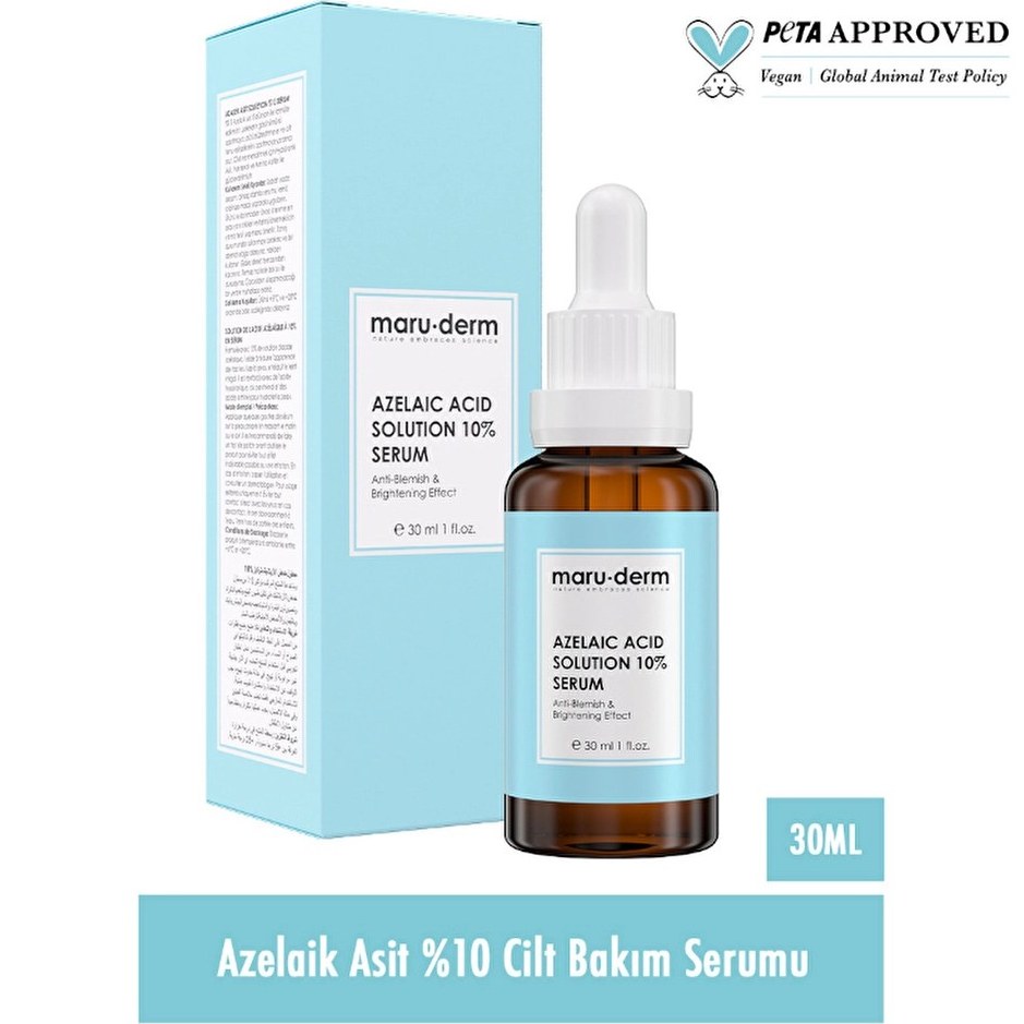Maruderm Azelaik Asit Solüsyon %10 Aydınlatıcı Leke Karşıtı Cilt Bakım Serumu 30 Ml Fiyatı ve Özelliklerı - Badem