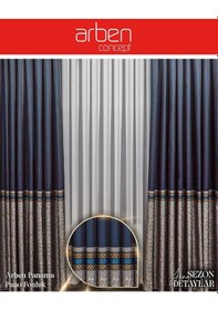 Resim Arben Concept Panama Pano Fon Perde / Ölçünüze Özel Dikim Lacivert 