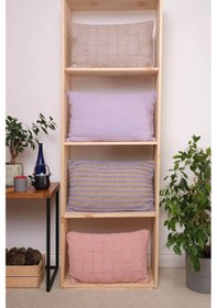 Resim Peraluna Foam Pıllow Şifon Şerit Triko Yastık Kılıfı 60x40 Cm Pudra - Pudra 