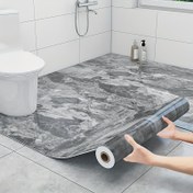 Resim Kuru Kalmayan Zemin Etiketleri Rulosu, Dayanıklı Yapışkan ve Çıkarılabilir Kaplamalı Duvar Kağıdı, Tezgah Mobilya Yenileme, Yatak Odası, Banyo, Oturma Odası, Mutfak için Uygun Su Geçirmez ve Paslanmaz Fayans Stickerları 