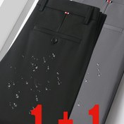 Resim 2 adet Erkek Yazlık Rahat İş Pantolonu - Polyester, Çıkarılmaz, Makinede Yıkanabilir, Siyah, Gri, Kahverengi - Partiler, Tarihler, Hafif İşler, Parti Pantolonları için İdeal|Sleek Fit Pantolonları|Polyester Kumaş 