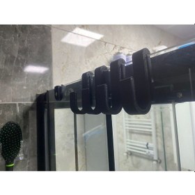 Resim Duşakabin Ve Banyo Askısı 4 Lü Bornoz Askısı Seti 7009 