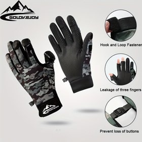 Resim 1 Çift GOLOVEJOY Balıkçılık Eldiveni - Kaymaz Tutuş, Dokunmatik Ekran Uyumlu, saç tokası-ve-Loop Kapatma ile Soğuk Hava Eldivenleri, Erkekler ve Kadınlar için Dayanıklı Açık Hava Eldivenleri (Siyah/Gri/), Balıkçılık Ekipmanları, Bisiklet Aksesuarları, Şık Eldiven Tasarımı, Yürüyüş Aksesuarları, Spor Tarzı, Spor Severler 