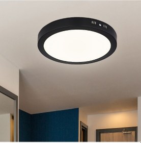 Resim Cata 18 W Led Panel - Beyaz Işık 6500k - Siyah Kasa - Yuvarlak - Sıva Üstü - Ct-5235b 