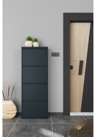 Resim Formood 4'lü Metal Ayakkabılık Antrasit 