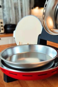 Resim Yuvarlak Alüminyum Fırın Tepsisi 26 Cm, Alüminyum Gövde, Hafif Ve Dayanıklı Yapışmaz Gümüş 