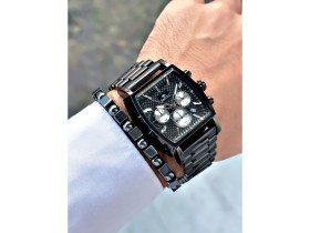 Resim Bentini Dikdörtgen Fonksiyonlu Erkek Saat 