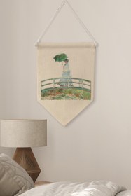 Resim Balkon Duvar Dekoru, Pinterest Oda Dekoru, Sanat Serisi, Kanvas Flama Askılı Duvar Örtüsü NO:432 - Renkli - 22 / 21 x 30 