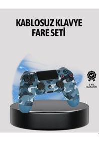 Resim Kablosuz Ps4 Controller Çift Motorlu Dayanıklı Gamepad 