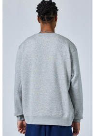 Resim Nike Sportswear Crew Sweat Cotton Pamuklu Sweatshirt Gri Gri Melanj 
