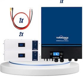 Resim Tommatech 11kw Pro İnverter + 2 X 51.2v 102ah Lityum Batarya Seti Güç Kablosu Dahil 