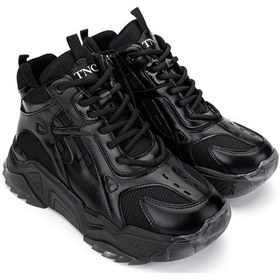 Resim Tamer Tanca Kadın Vegan Siyah/siyah Sneakers & Spor Bot 936 6580 Bn Bot Sk24-25 Sıyah/sıyah Siyah Siyah 