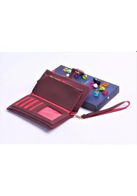 Resim Bordo Damla Model Trend Kadın Cüzdanı Bordo 
