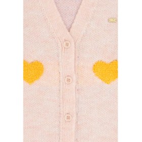 Resim U.s. Polo Assn. Kız Çocuk Açık Pembe Hırka (Triko) %85 Akrilik Rahat Kalıp Tek Cepli 