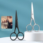 Resim Yüz Tüyleri, Kulaklar, Burun & Kaşlar için Hassas Paslanmaz Çelik Bakım Makası - Parfümsüz Güzellik Gerekliliği 