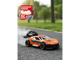 Resim Gokidy Spray Fonksiyonlu Pilli Metal Çek Bırak Araba Sesli Işıklı Turuncu 